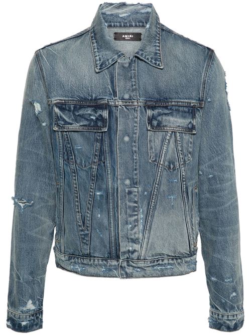 Denim jacket with worn effect AMIRI | AMDNTR1001ANTIQUE INDIGO